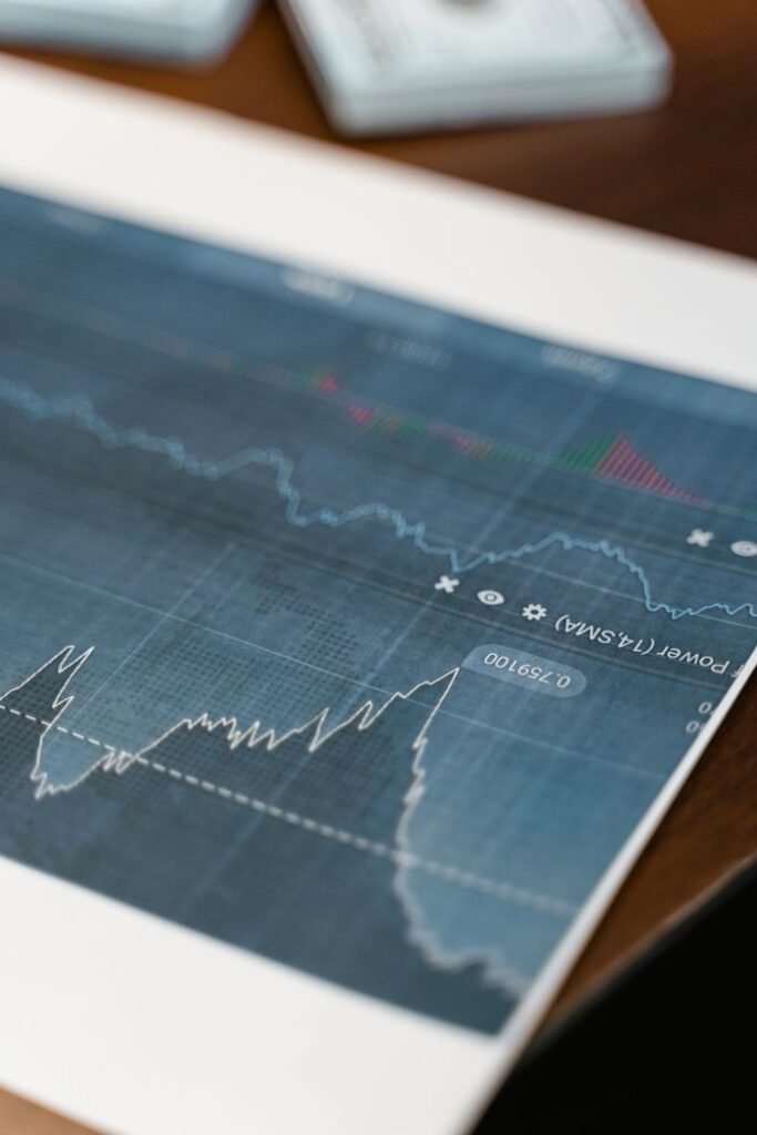 Detailed financial data chart showcasing stock market trends and analysis.